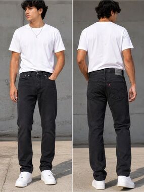 Levi’s 514 Straight Black Jeans Men’s 36x32 Stretch Denim